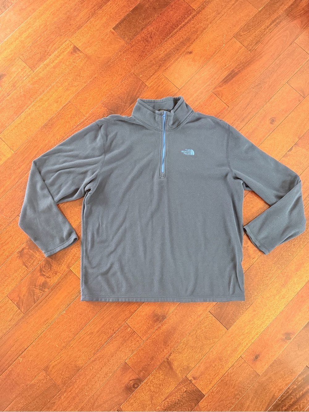 The North Face Blue Fleece Pullover Large Mens Quarter Zip